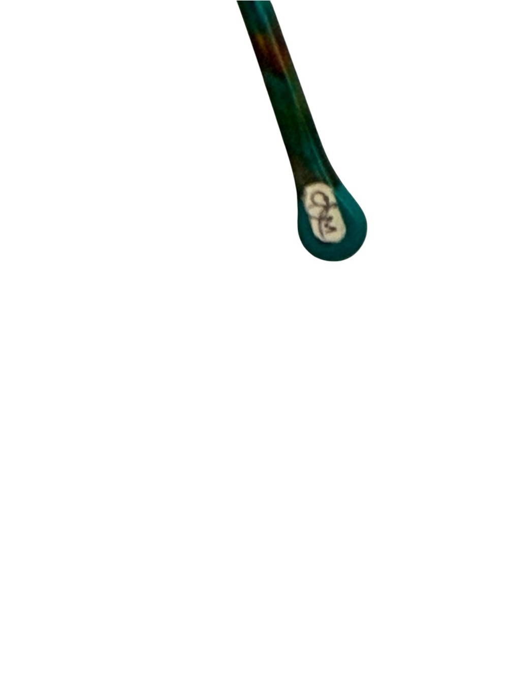 Angular Round Tortoiseshell Frames in Teal & Brown - Picture 4 of 4